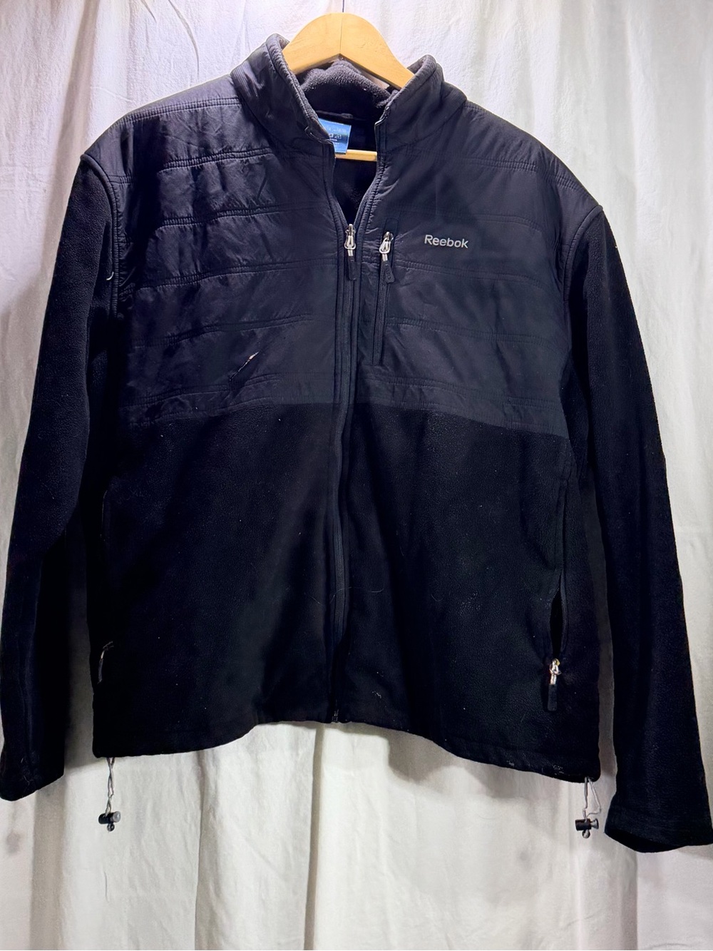 Reebok Men’s Black Lightweight Full-Zip Jacket